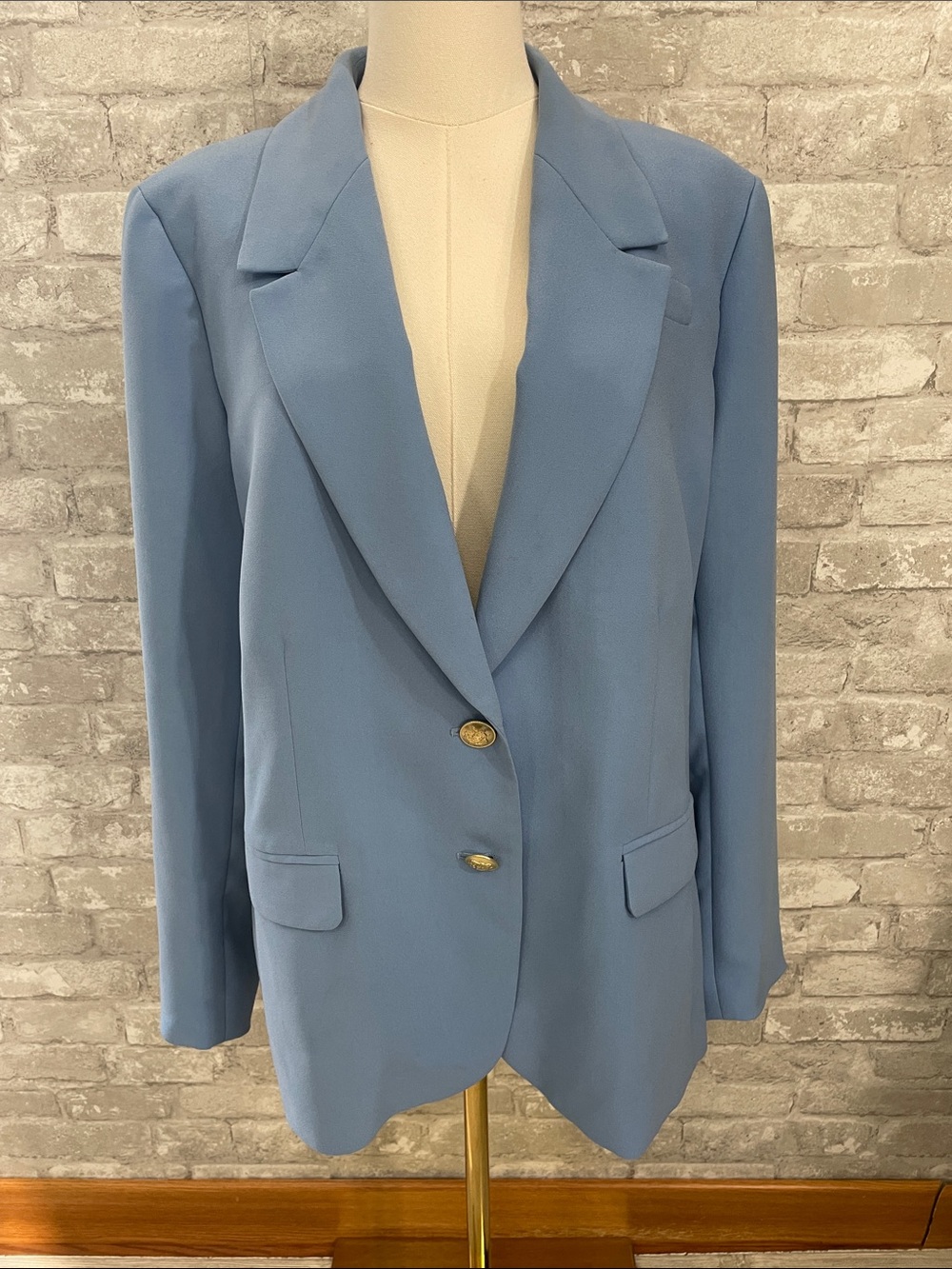 J. Crew Dusty Blue Willa Two-Button Tailored Blazer